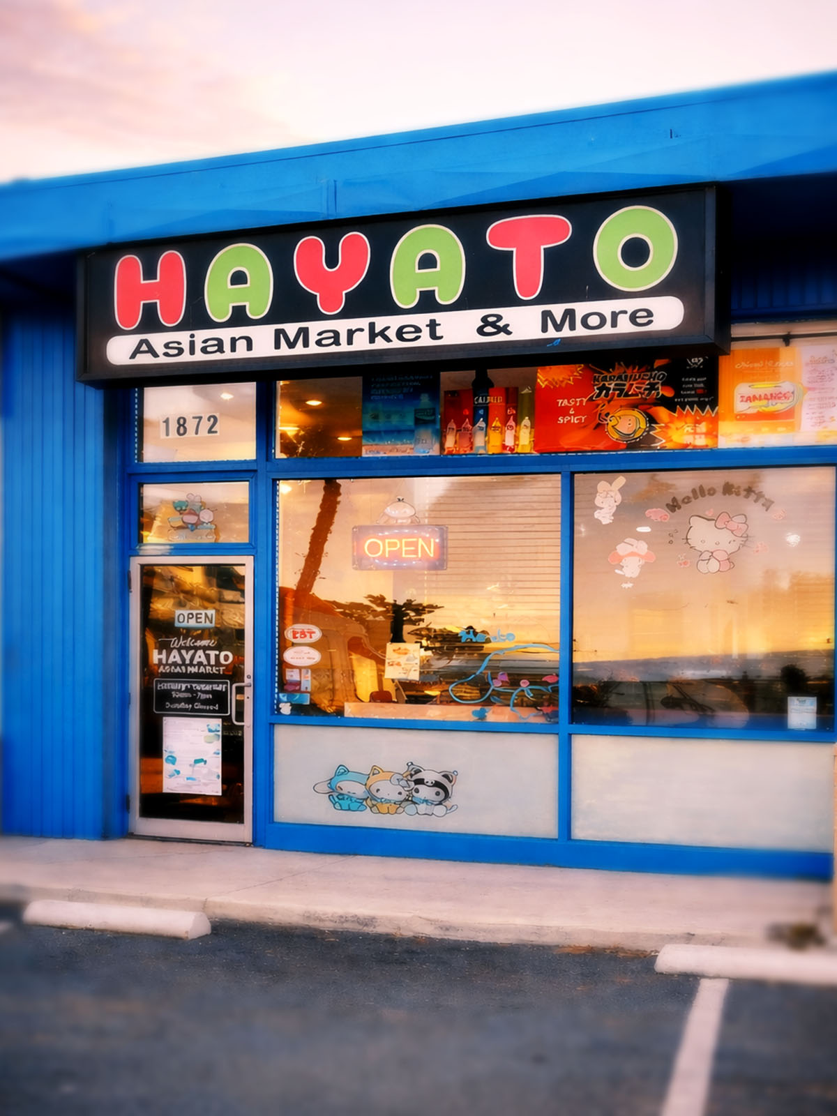 Hayato Asian Market storefront on Fremont Blvd, Seaside